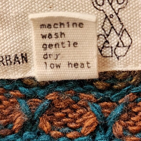 Urban Renewal Aztec Stripe Recycled Wool Full Zip Cropped Sweater - Picture 7 of 7